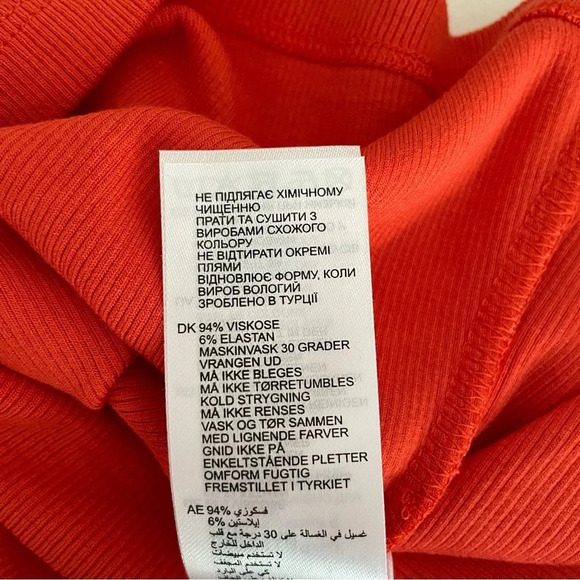 New! Reiss laurel cutout shoulder knit long sleeve top orange nwt 30036 - Picture 9 of 12